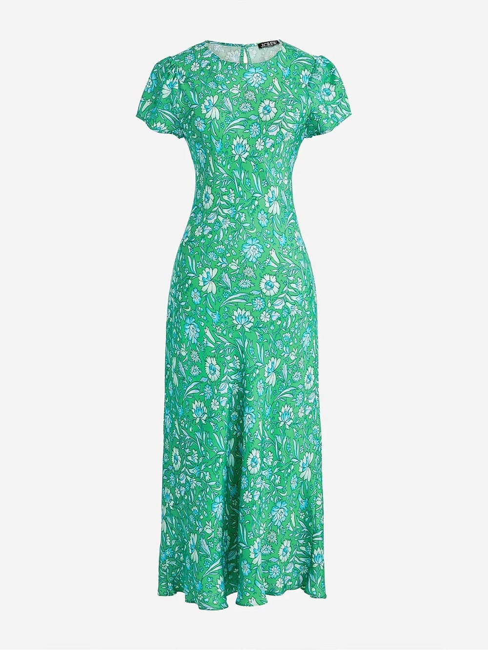 EUC J. Crew Short-Sleeve Slip Dress in Marigold  Blooms